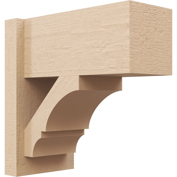 Ekena Millwork 8-in W x 16-in D x 16-in H Balboa Block Rough Cedar Woodgrain TimberThane Outlooker, Primed Tan OUTUR080X16X16BOA44RCPR - main